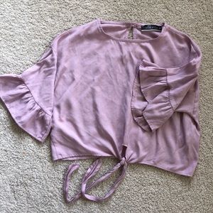Pink Bell Sleeve Top